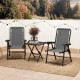 Outsunny 3 x 3m Moving Canopy Metal Pergola, with Curtains - Grey