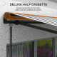 Outsunny 3 x 4m Aluminium Pergola, with Retractable Roof - Dark Grey