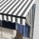 Outsunny 3 x 4m Aluminium Pergola, with Retractable Roof - Dark Grey