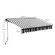 Outsunny 3 x 4m Aluminium Pergola, with Retractable Roof - Dark Grey