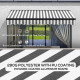 Outsunny 3 x 4m Aluminium Pergola, with Retractable Roof - Dark Grey