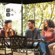 Outsunny 3 x 4m Hardtop Gazebo Canopy with Metal Roof, Aluminium Gazebo Permanent Pavilion with Netting and Curtains, Brown