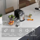 Outsunny 3(m) Half Parasol Semi Round Umbrella Patio Metal Frame Crank Handle for Balcony-- NO BASE INCLUDED, Grey