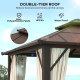 Outsunny 3(m) Tilting Parasol Garden Umbrellas, Outdoor Sun Shade with 8 Ribs, Tilt and Crank Handle for Balcony, Bench, Garden,