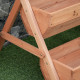 Outsunny 3pcs Garden Furniture Set Outdoor Furniture Set Dining Table, 2 Lounge Chairs and 1 Garden Side Table White