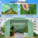 Outsunny 40 x 100cm Three Shelf Steel Frame Greenhouse - Green