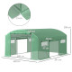 Outsunny 40 x 100cm Three Shelf Steel Frame Greenhouse - Green