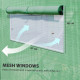 Outsunny 40 x 100cm Three Shelf Steel Frame Greenhouse - Green