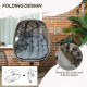 Outsunny 6 PCs Outdoor Indoor Sectional Corner Sofa Set Thick Padded Cushions Aluminium Frame 5 Seaters 1 Coffee Table Grey
