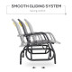 Outsunny Garden PE Rattan Dining Sofa Set, Outdoor 4 Seater Wicker Furniture, High Back Chairs with Cushions, Tempered Glass Cof