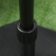 Outsunny Metal Decorative Privacy Screen Outdoor Divider, Black Twisted Lines
