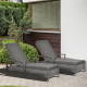 Outsunny PE Rattan Sun Loungers set of 2 with Cushion, Outdoor 2 Pieces Garden Sunbed Furniture with 4-Level Recliner Backrest, 