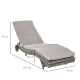 Outsunny Replacement Cushions for Rattan Furniture, 14 Piece Outdoor Seat Cushion Pad for Patio Conversation Set, 7 Seat Cushion