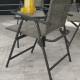 Outsunny Round End Table, Rattan Side Table, Hollow Drum Design Coffee Table w/ Glass Tabletop for Patio, Garden, Balcony Black
