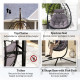 Outsunny Set of Two Folding Outdoor Chairs - Brown/Black