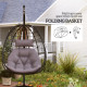Outsunny Set of Two Folding Outdoor Chairs - Brown/Black