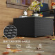 Outsunny Seven-Piece Firepit Table Rattan Sofa Set - Grey