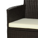 Outsunny Single Rattan Armchair, with Cushions - Mixed Grey