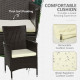 Outsunny Single Rattan Armchair, with Cushions - Mixed Grey