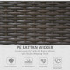 Outsunny Single Rattan Armchair, with Cushions - Mixed Grey