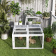 Outsunny Steel Frame Outdoor Garden Arch w/ 2-Seater Bench Flower Climber Black