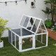 Outsunny Steel Frame Outdoor Garden Arch w/ 2-Seater Bench Flower Climber Black