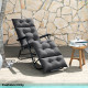 Outsunny Sun Lounger Cushion Only, 190x56x10cm Garden Lounge Chair Cushion, UPF20+ 220gsm Fabric, Thick Sunbed Replacement Cushi
