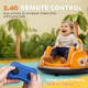Outsunny Three-In-One Kids Metal Swing Set with Swing, Glider, Rocking Chair Swing, for Ages 3+ years - Orange and Blue