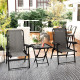 Outsunny Three-Piece Garden Table and Chair Set - Dark Grey