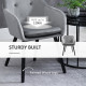 Outsunny Three-Piece Garden Table and Chair Set - Dark Grey