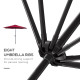 Outsunny Umbrella Weights for Cantilever Parasols, Set of 4 Heavy Duty Parasol Base Weights, 64kg Sand or 55kg Water Filled, Bla