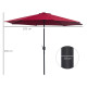Outsunny Umbrella Weights for Cantilever Parasols, Set of 4 Heavy Duty Parasol Base Weights, 64kg Sand or 55kg Water Filled, Bla