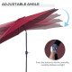 Outsunny Umbrella Weights for Cantilever Parasols, Set of 4 Heavy Duty Parasol Base Weights, 64kg Sand or 55kg Water Filled, Bla