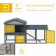 Outsunny Wooden Playhouse with Doors, Windows, Plant Pots, Boxes, for 3-8 Years - Dark Brown
