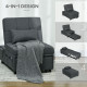 Outsunny Zero Gravity Lounger Chair, Folding Reclining Patio Chair with Shade Cover, Cup Holder, Soft Cushion and Headrest for P