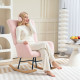 Teddy Fleece Rocking Chair - Pink