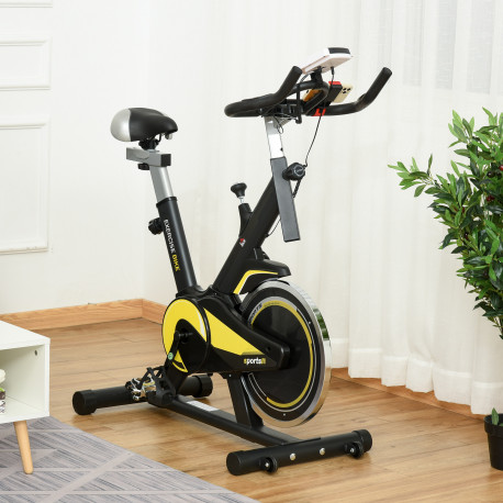 Upright Exercise Bike Indoor Training Cycling Machine Stationary Workout Bicycle with 10KG Flywheel and Adjustable Resistance Se
