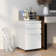 Vinsetto 3-Drawer Mobile Filing Cabinet with Pencil Tray, Steel Lockable Under Desk Drawers for Letter, A4 and Legal Size, Pre-A