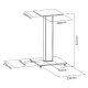 2x Black Glass Speaker Stands