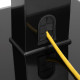 2x Black Glass Speaker Stands